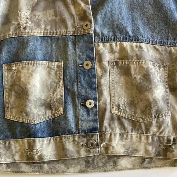 Pol My Love Denim Camo Jacket Small - Picture 7 of 13